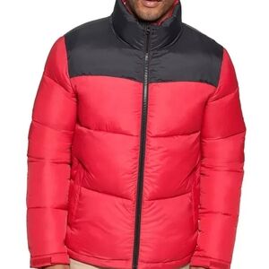 Club Room Red and Black Puffer Jacket